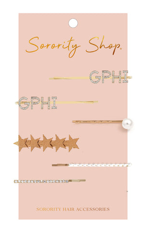 Gamma Phi Beta Sorority Hair Clips