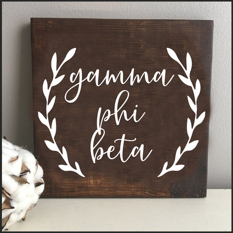 Gamma Phi Beta Wooden Wall Art