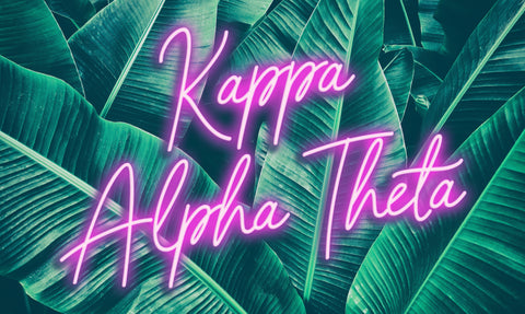 Kappa Alpha Theta Neon Palm Flag