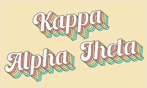Kappa Alpha Theta retro flag
