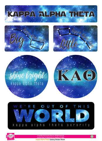 Kappa Alpha Theta Galaxy Stickers