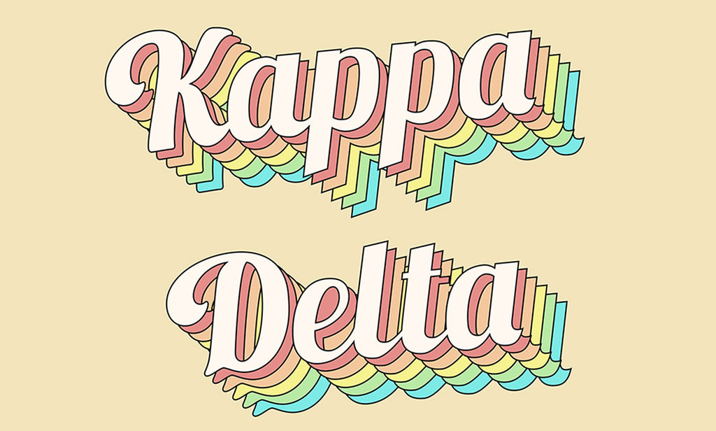 Kappa Delta retro flag