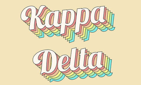 Kappa Delta retro flag