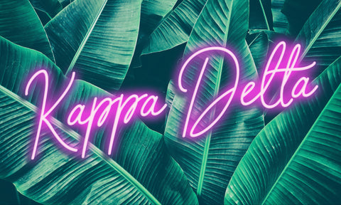 Kappa Delta Neon Palm Flag