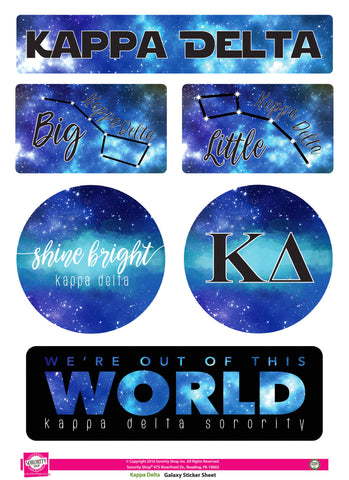 Kappa Delta Galaxy Stickers