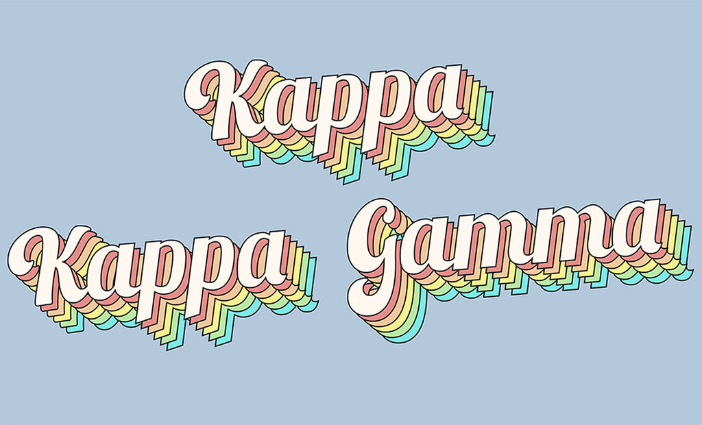 Kappa Kappa Gamma retro flag