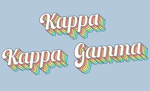 Kappa Kappa Gamma retro flag