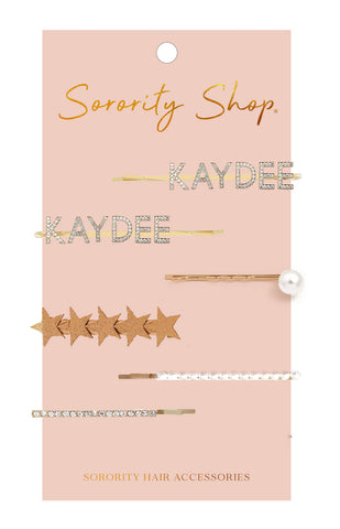 Kappa Delta Sorority Hair Clips