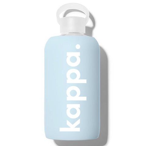 Kappa Kappa Gamma Glass Water Bottle with Silicone Sleeve