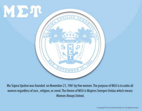 Mu Sigma Upsilon <br> Tribute Poster