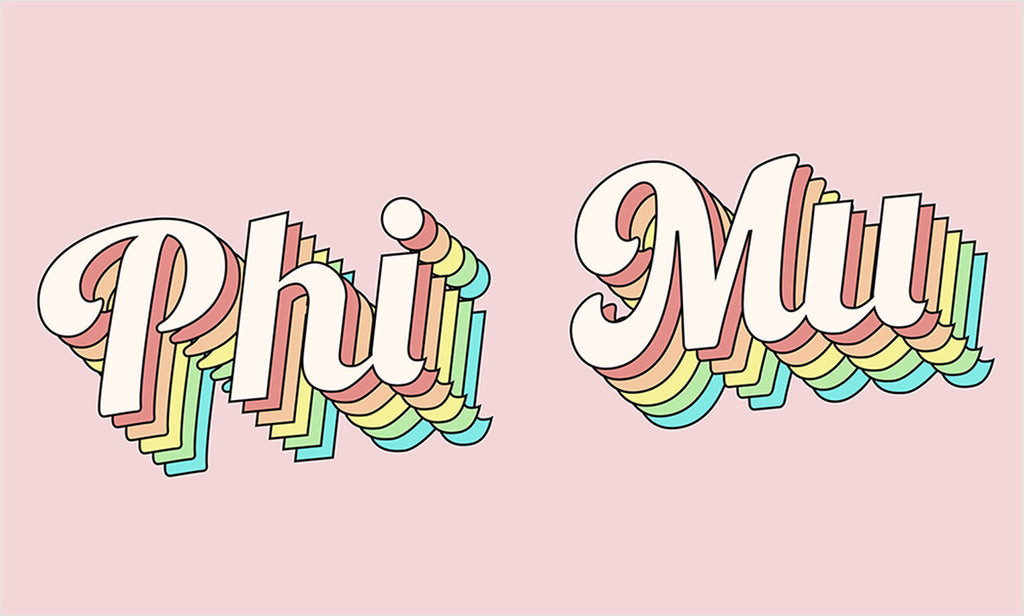 Phi Mu Retro Flag