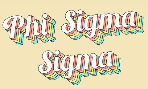 Phi Sigma Sigma Retro Flag