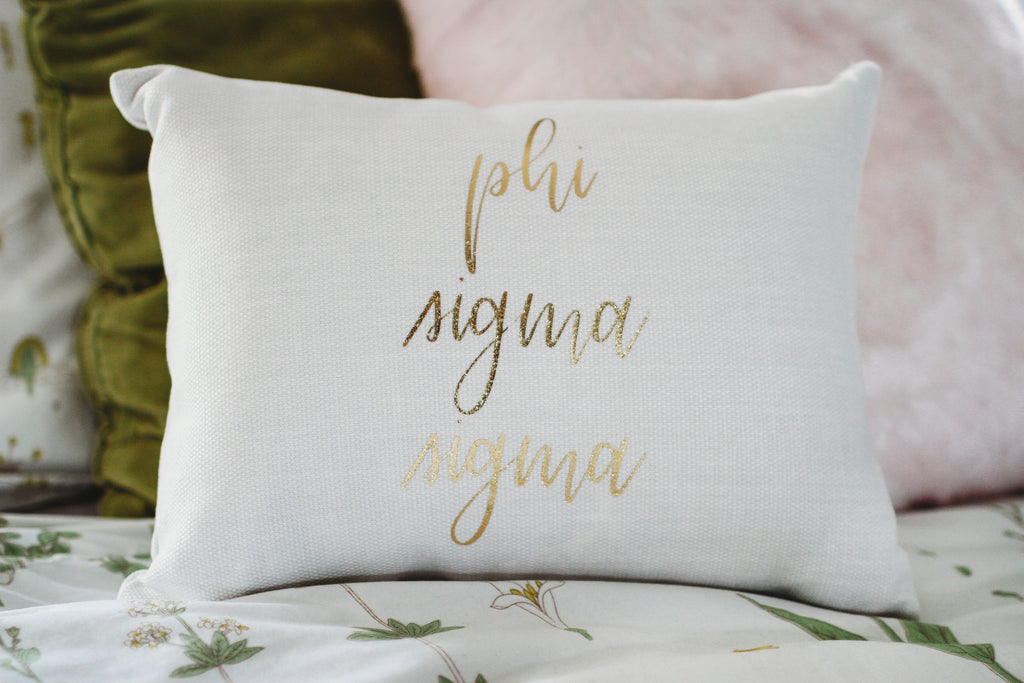 Phi Sigma Sigma Throw Pillow