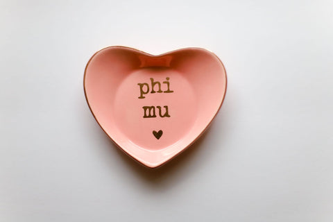 Phi Mu Ceramic Ring Dish