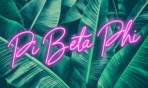 Pi Beta Phi Neon Palm Flag