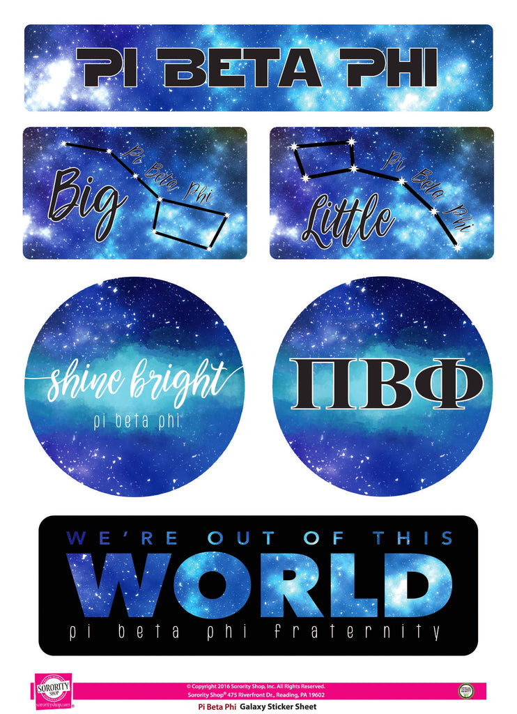 Pi Beta Phi Galaxy Stickers