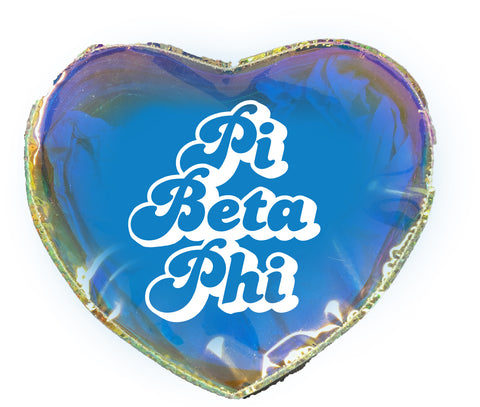 Pi Beta Phi Heart Shaped Makeup Bag