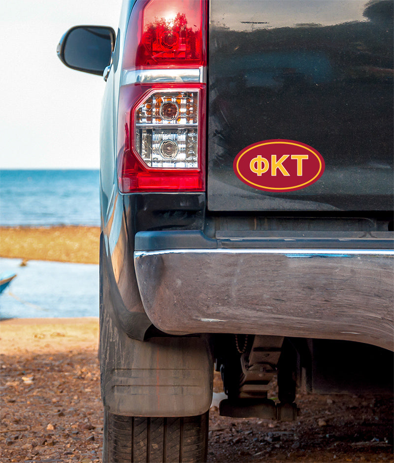 Phi Kappa Tau Oval Fraternity Car Magnet Set of 2