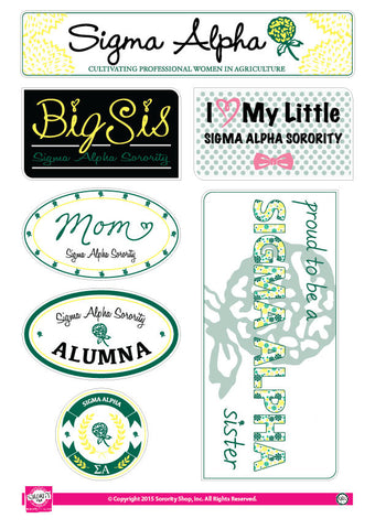 Sigma Alpha <br> Family Stickers