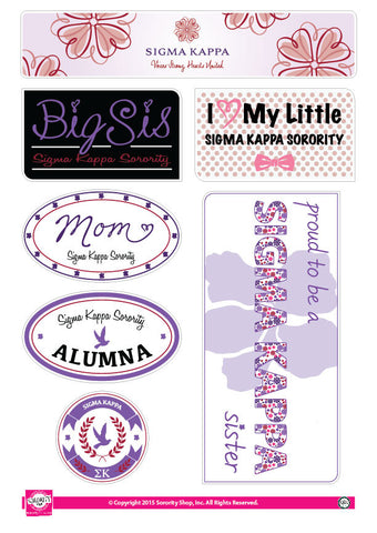 Sigma Kappa <br> Family Stickers