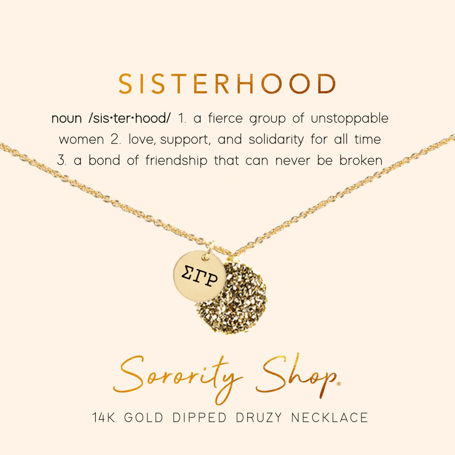 Sigma Gamma Rho Sisterhood Druzy Necklace