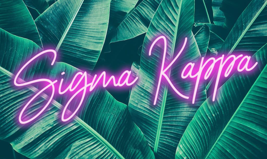 Sigma Kappa Neon Palm Flag