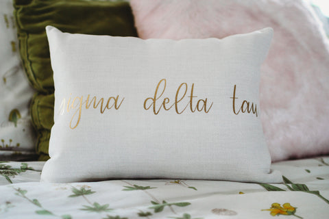 Sigma Delta Tau Throw Pillow