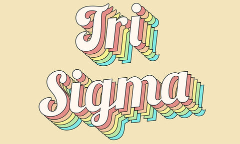 Tri Sigma Retro flag