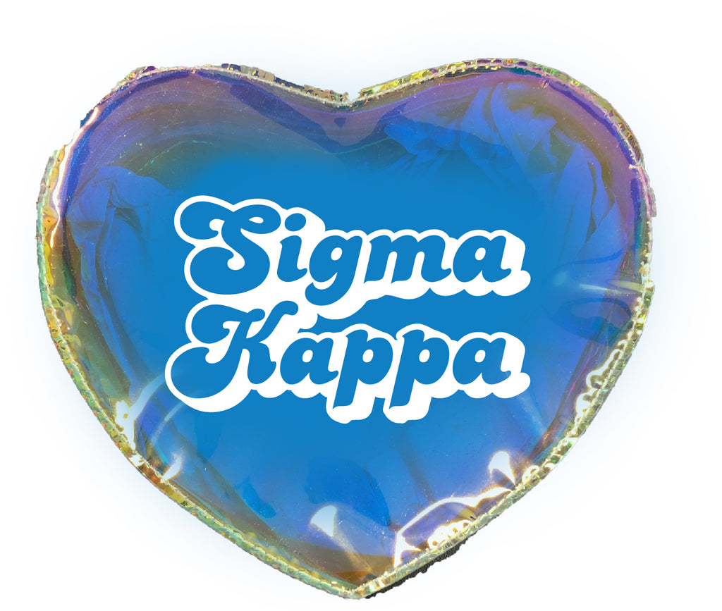 Sigma Kappa Heart Shaped Makeup Bag
