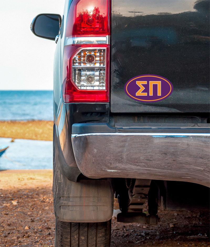 Sigma Pi Oval Fraternity Car Magnet Set of 2