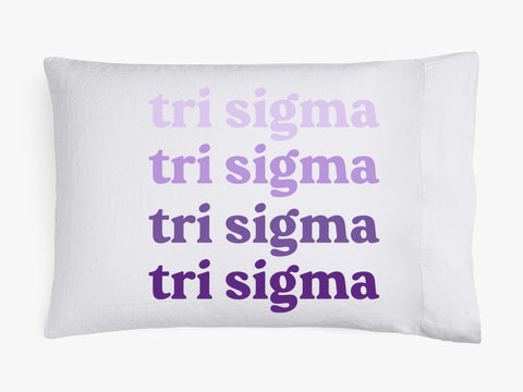 Sigma Sigma Sigma Cotton Pillowcase