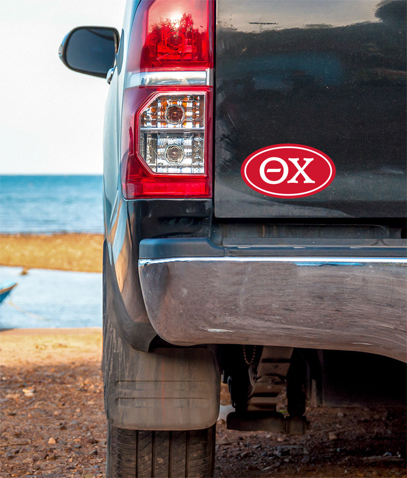 Theta Chi Oval Fraternity Car Magnet Set of 2