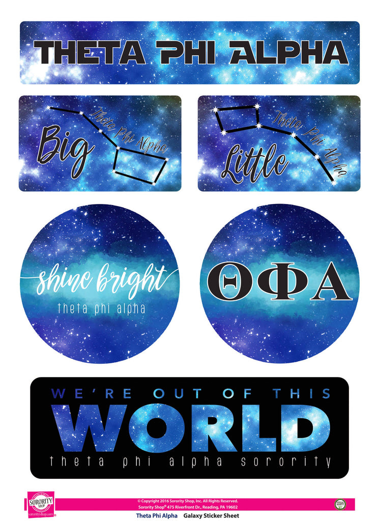 Theta Phi Alpha Galaxy Stickers