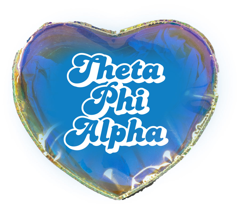 Theta Phi Alpha Heart Shaped Makeup Bag