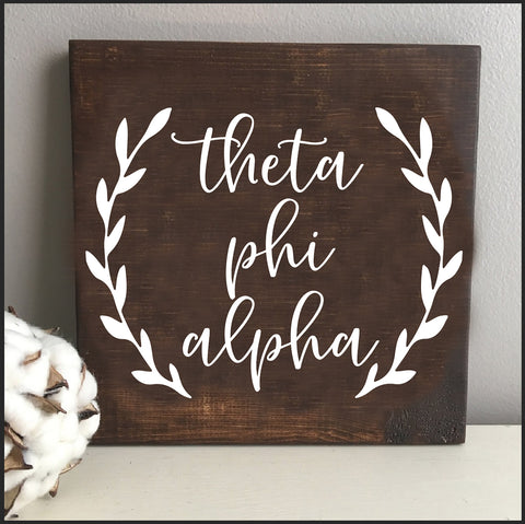 Theta Phi Alpha Wooden Wall Art