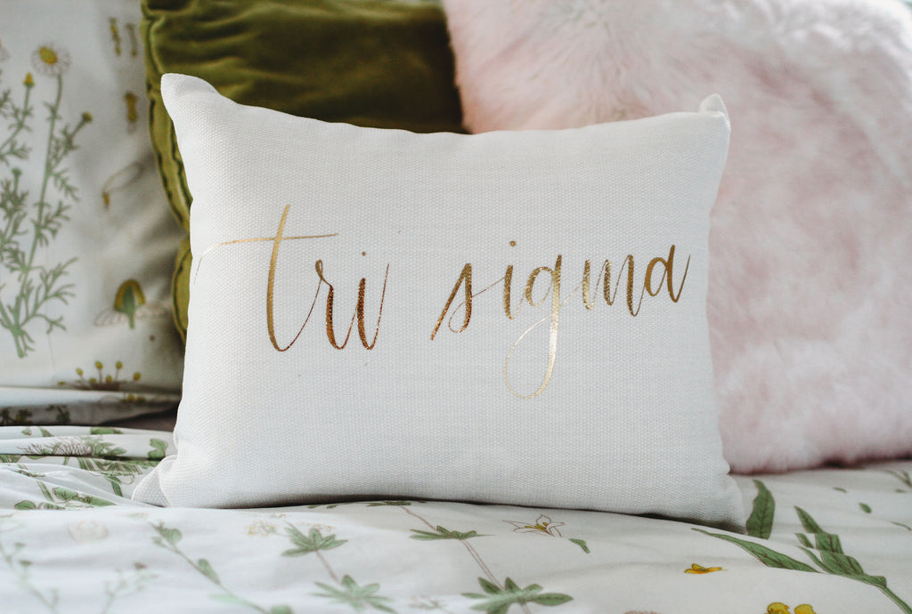 Sigma Sigma Sigma Throw Pillow