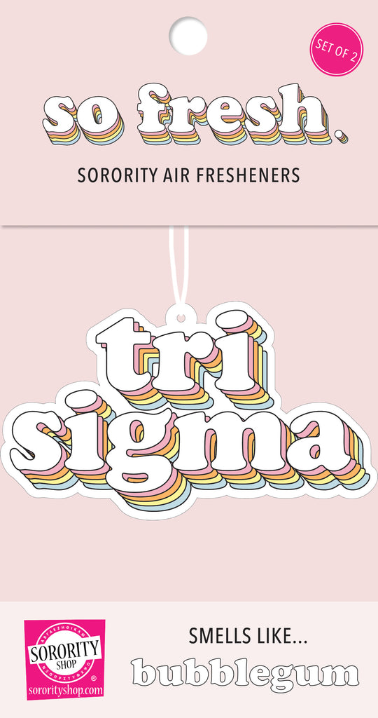 Sigma Sigma Sigma - Retro Air Freshener - Bubblegum Scented