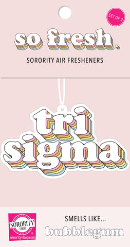 Sigma Sigma Sigma - Retro Air Freshener - Bubblegum Scented