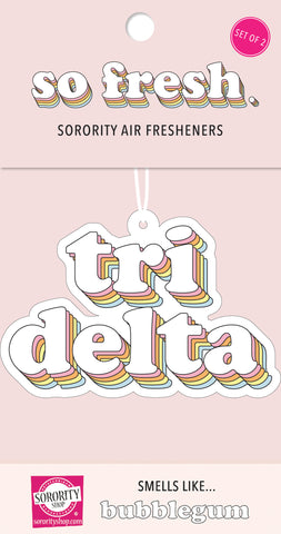 Delta Delta Delta - Retro Air Freshener - Bubblegum Scent