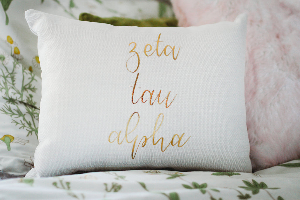 Zeta Tau Alpha Throw Pillow