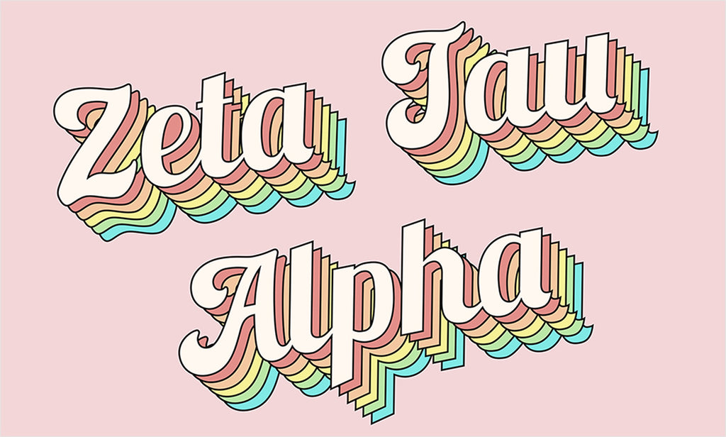 Zeta Tau Alpha retro flag