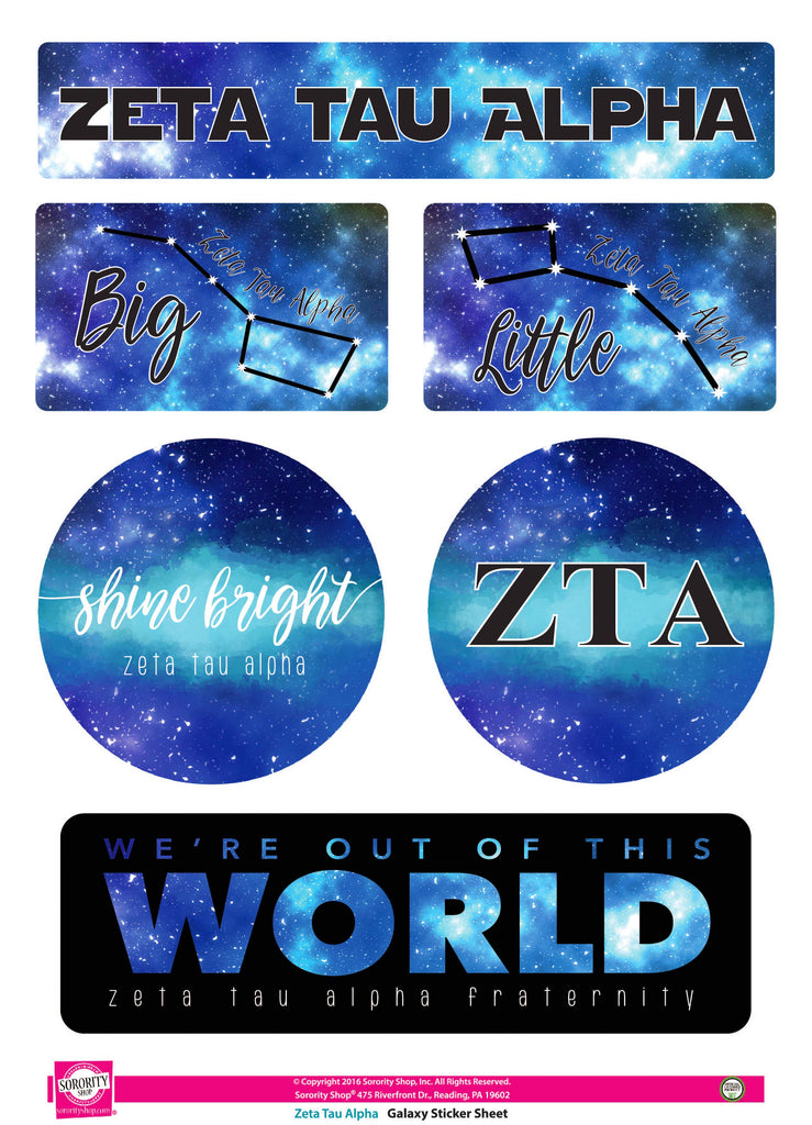 Zeta Tau Alpha Galaxy Stickers