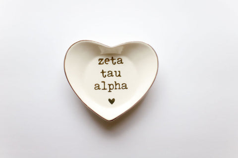 Zeta Tau Alpha Ceramic Ring Dish