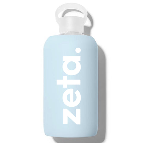 Zeta Tau Alpha Glass Water Bottle with Silicone Sleeve